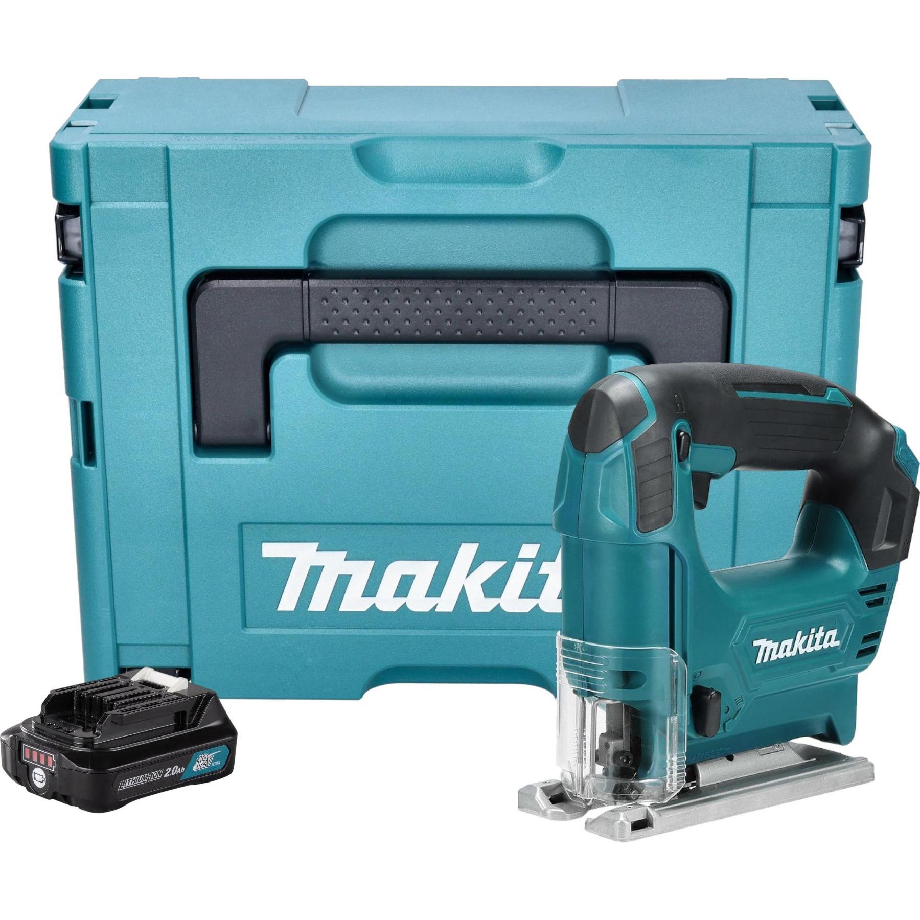 Makita, Stichsäge, JV 101 DA1J Akku Stichsäge 12 V max. 65 mm + 1x Akku 2,0 Ah + Makpac - ohne Ladegerät