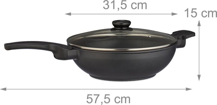 Produktbild Relaxdays Wokpfanne (30 cm, Wok Pfanne, Aluminium)