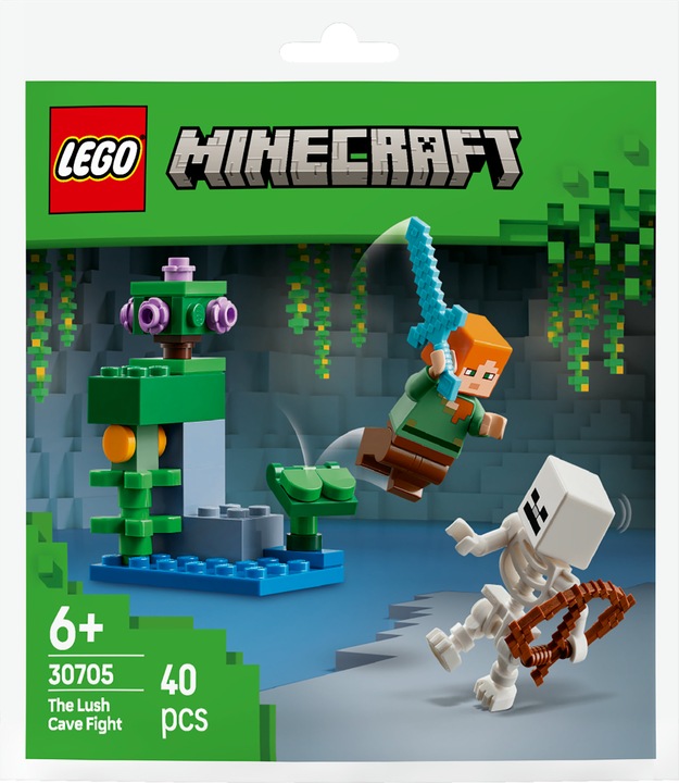 Image du produit Minecraft L'épreuve de force dans la grotte luxuriante (30705, LEGO Minecraft)