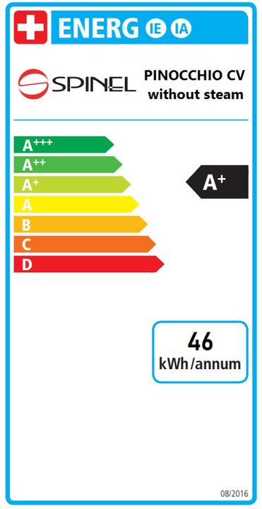 Energy Label Spinel Pinocchio XL Black Dosed (Volumetrica) MY 23 - Coffee Maker for Pads E.S.E (E.S.E.)
