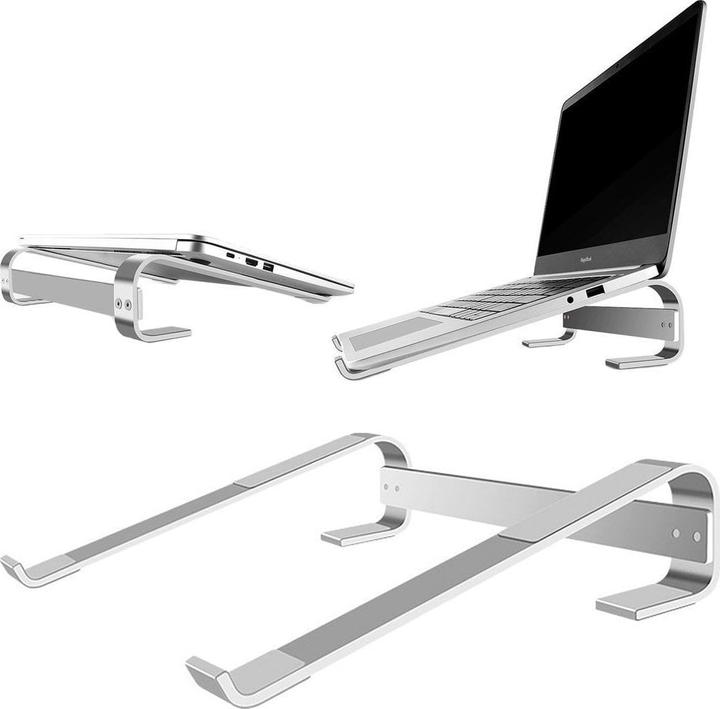 Produktbild Strado Ablage unter dem Laptop Aluminiumablage unter dem Laptop-Schutz bis 18 "Simple S1 (Silber) universel