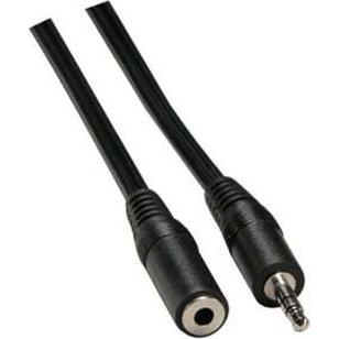 Neutral Audio-Verlängerungskabel Jack-Stecker (3.5mm) - Jack-Buchse (3.5mm), 3m, schwarz, Logo Blister (3 m, Connettore da 3,5 mm (AUX)), Cavo audio