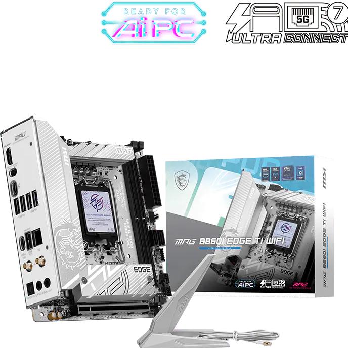 Productafbeelding MSI MPG B860I EDGE TI WIFI (LGA 1851, Intel B860, Mini-ITX)