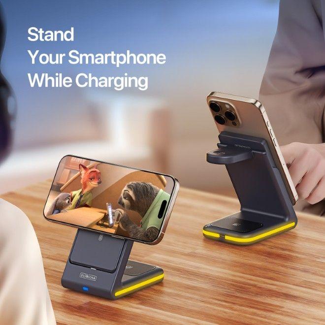 Actual product image Duzzona W24 Series 5-in-1 Wireless Charger with Powerbank 5000mAh