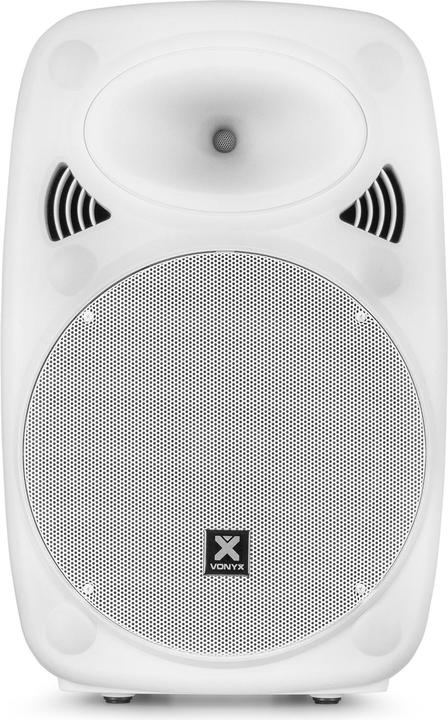 Produktbild Vonyx geluidsinstallatie - Verve46 - Bluetooth speaker met twee draadloze microfoons - 1000W - Wit (Aktiv, 1x 1000 W)