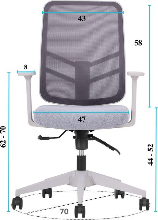 Image du produit Kalune Design Leto Grey Office Chair Set 2 Pieces