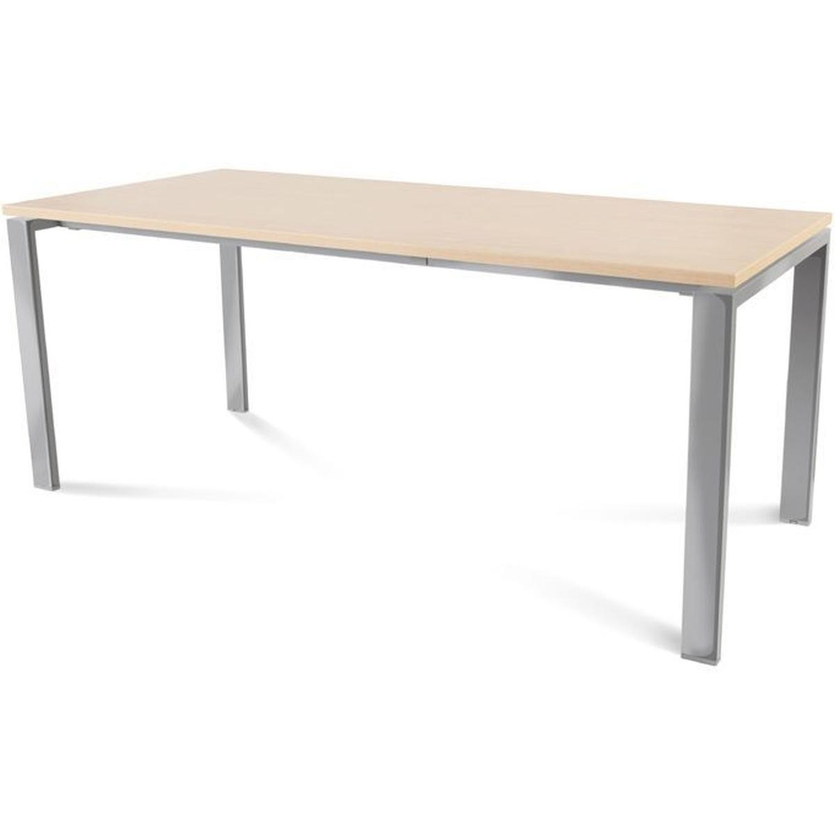Rocada, Schreibtisch, Schreibtisch Total BxTxH 180x80x73cm Gestell verchromt Platte Melamin buche