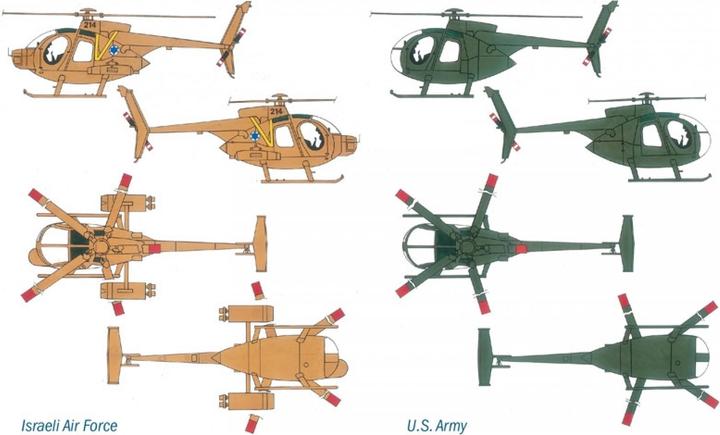 Actual product image Italeri AH-6 Night Fox