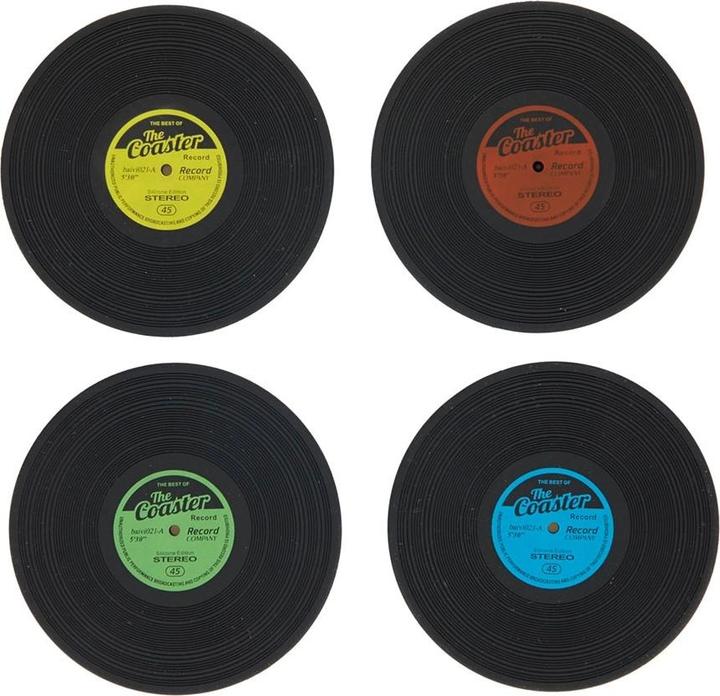 Produktbild Balvi Glas-Untersetzer GREATEST HITS (4x, Glasuntersetzer)