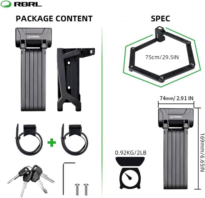 Actual product image Rbrl Folding lock (75 cm)