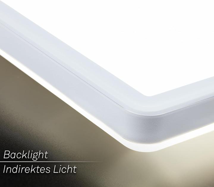 Produktbild Briloner TAVA ultra flat RGB/W-LED Panel with backlight, Weiss (4800 lm)