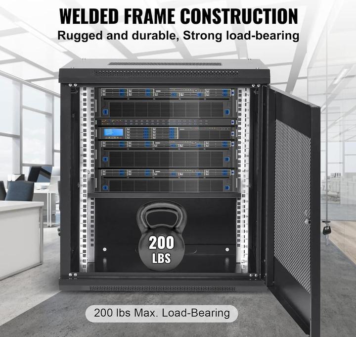 Actual product image Vevor Wall Mount Network Server Cabinet (12 RU, 19 inch rack)