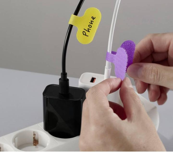 Actual product image SpeaKa Professional Kabelmarkierungen, oval, mehrfarbig, mit Klettverschluss, 10 St