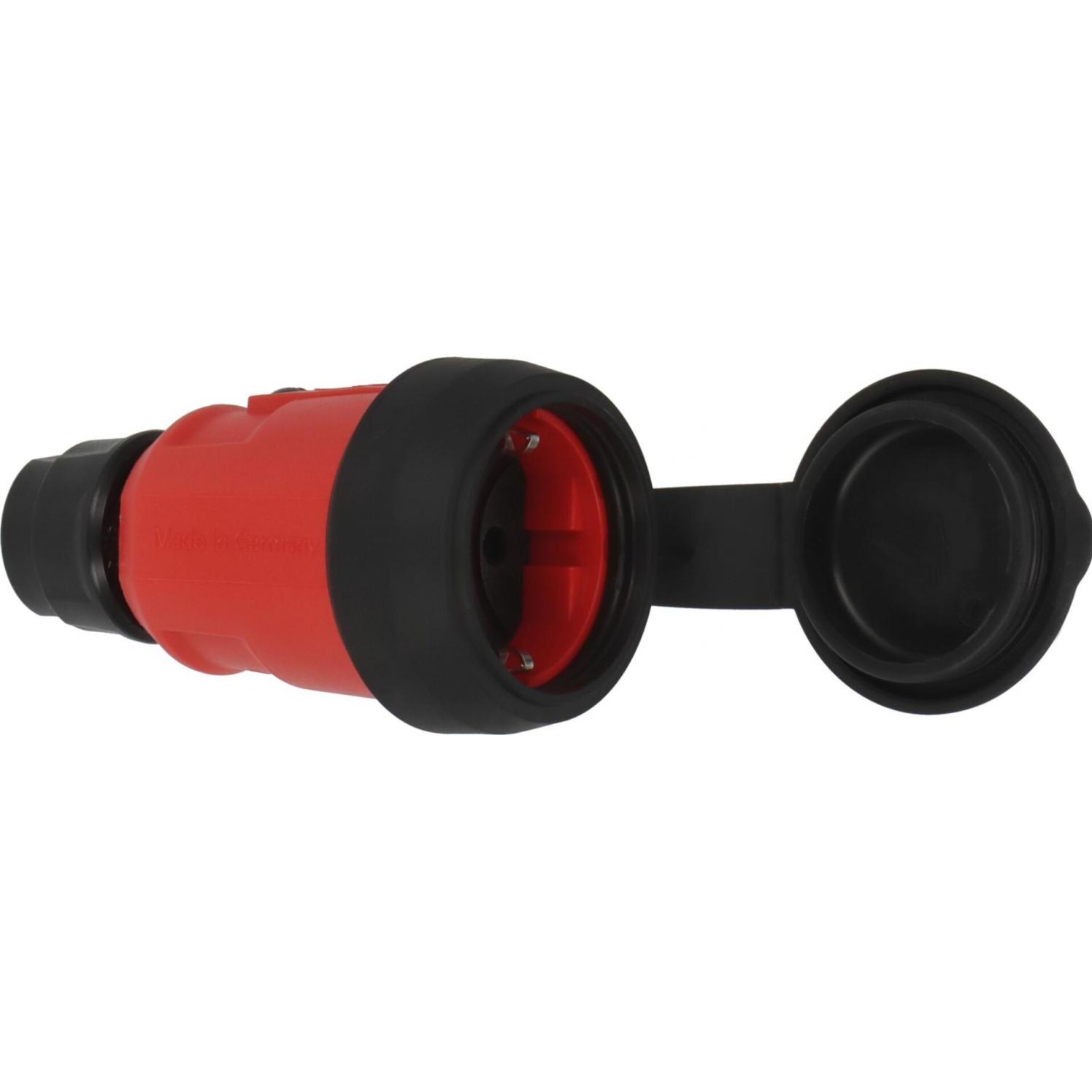 Brennenstuhl, Netzstecker + Netzkupplung, 9837560010 Schutzkontaktstecker 230 V Rot, Schwarz IP54