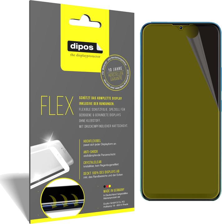 Dipos FLEX 3x Pellicola Protettiva Morbida Per LG Q60 - Copertura Totale 3D Anti-Urto Con Garanzia 10 Anni - 5