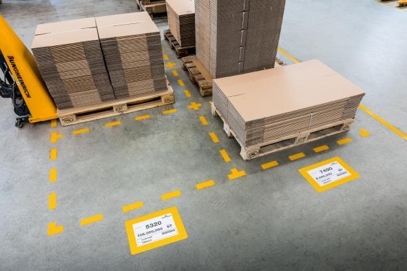 Produktbild Durable Hinweisaufkleber Fenster für Bodenmarkierungen