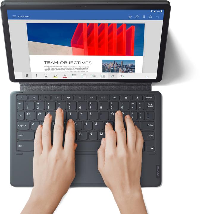 Produktbild Lenovo Tab P11 inkl. Tastatur, Precision Pen 2 (4G, 11", 128 GB, Grau)