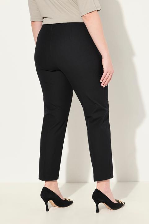 Actual product image Ulla Popken Cropped Stretch Blend Elastic Waistband Pants (54)