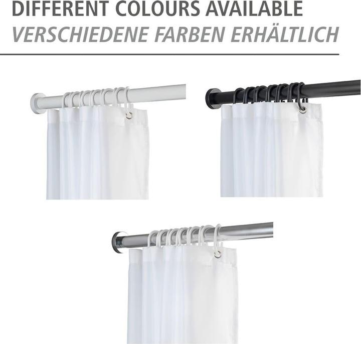 Actual product image Wenko Luz metal telescopic shower curtain rail