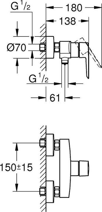Produktbild Grohe Start QuickFix Duscharmatur, wassersparend, mattschwarz