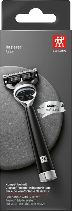 Produktbild Zwilling Rasierer mit Edelharzgriff Nassrasur Gillette Fusion Klingen