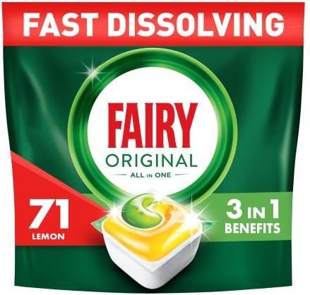 Actual product image Fairy Tabs All-in-One Original, 71 dishwasher tabs (Tabs)