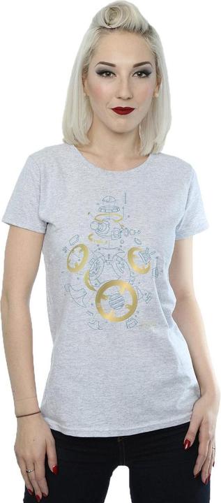 Actual product image Star Wars Womens/Ladies The Last Jedi BB-8 Deconstructed Cotton T-Shirt (S)