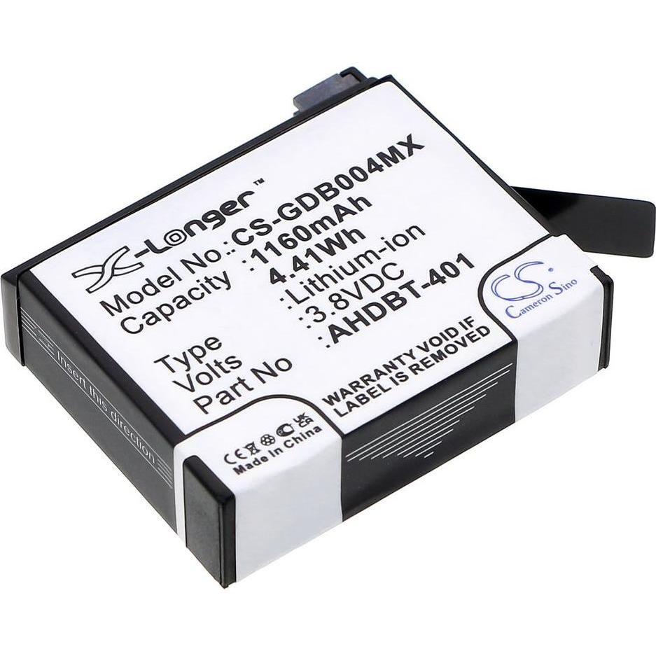GreenCell Batteria per GoPro HD Hero 4 AHDBT-401, 1160mAh (Batteria della fotocamera), Alimentatore fotocamera