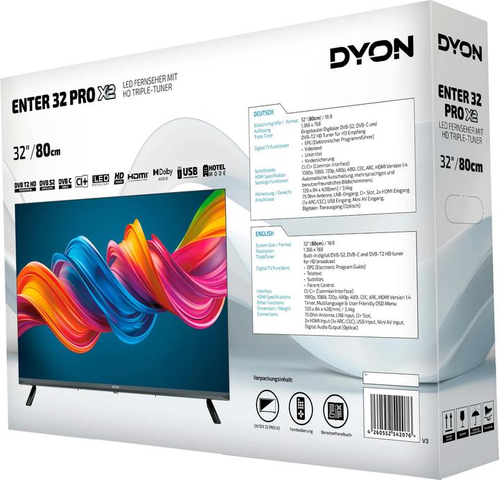 Immagine prodotto Dyon Inserire 32 Pro X2 (32", LCD, HD)