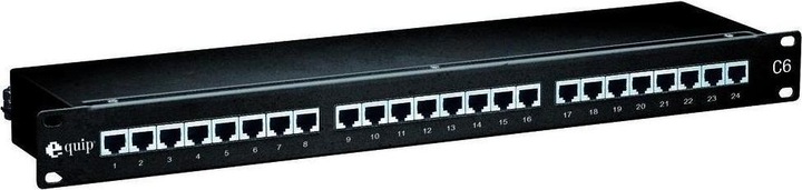 Produktbild equip 19" Patchpanel: 24 Port, 1HE, grau