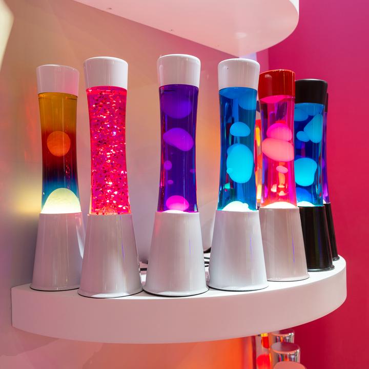 Image du produit Fisura Lampe à Lave LED - noir et cyan - par (E14, E27)