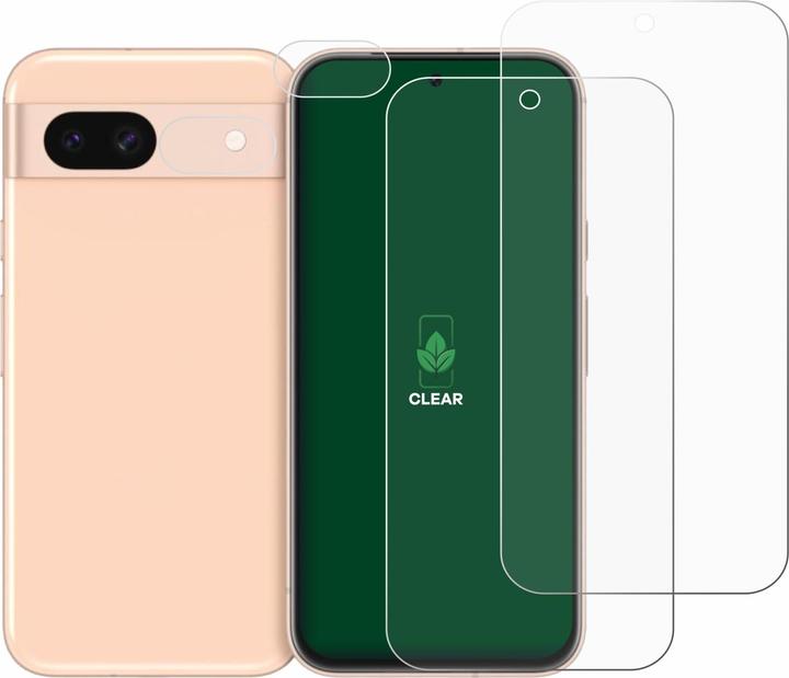 Produktbild ScreenLeaf Schutzfolie nachhaltiger Displayschutz Displayschutzfolie Folie Klar Transparent (2 Stück, Google Pixel 8a)