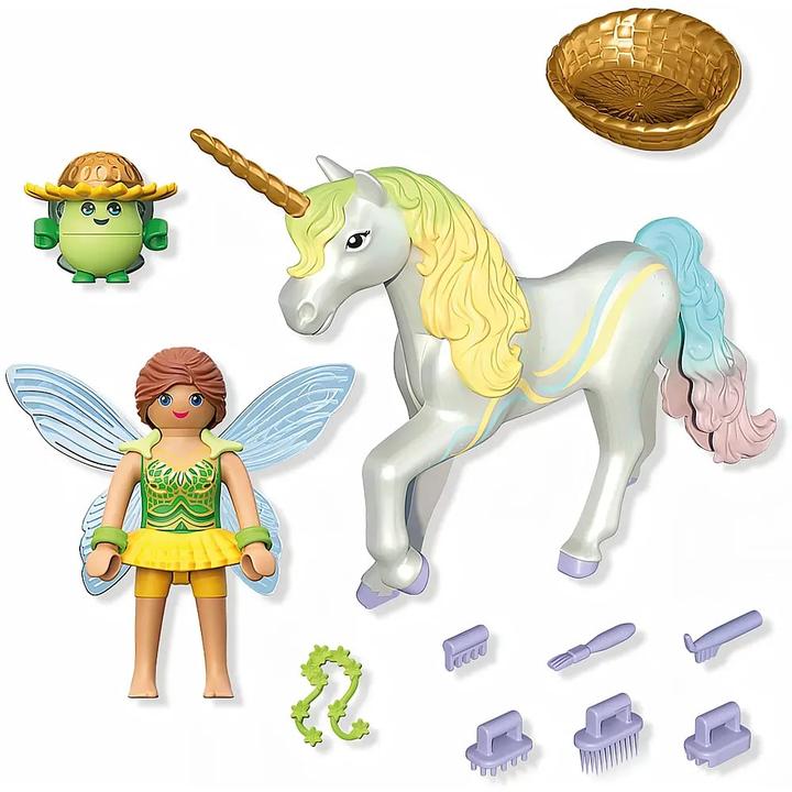 Produktbild Playmobil Regenbogenblumen-Einhorn Mit Fee (71840)
