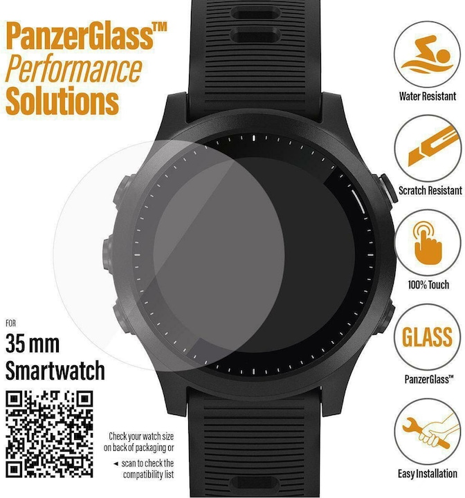 Actual product image PanzerGlass Screen protector Garmin Forerunner 245 / 245 music / 45 (35mm)