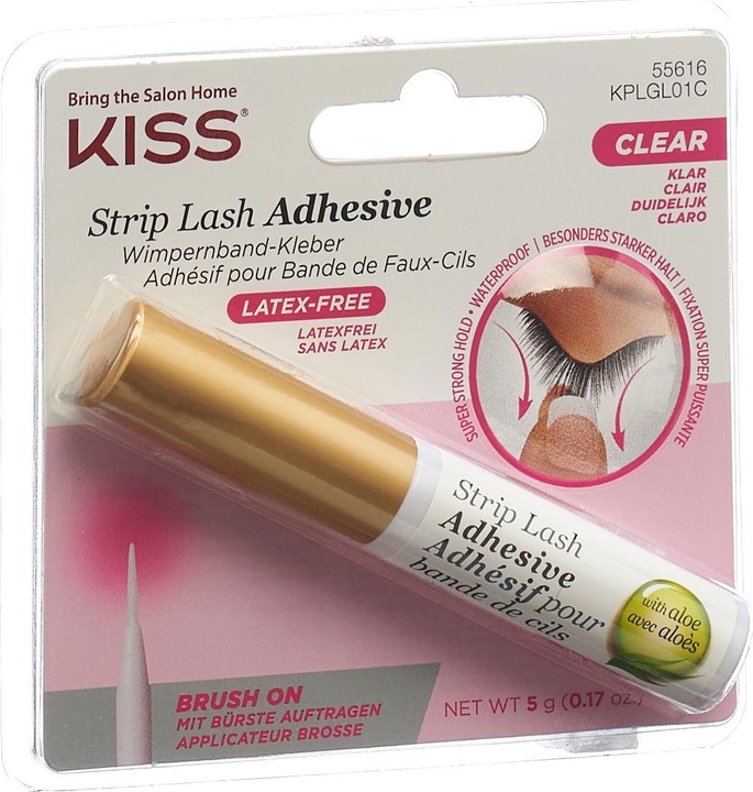 Actual product image KISS 24 HR Strip Eyelash adhesive clear (Mascara)