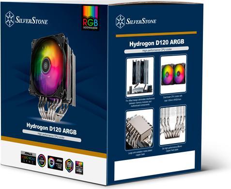 Immagine prodotto Silverstone SST-HYD120-ARGB-V2, raffreddatore di CPU AR8 (153 mm)
