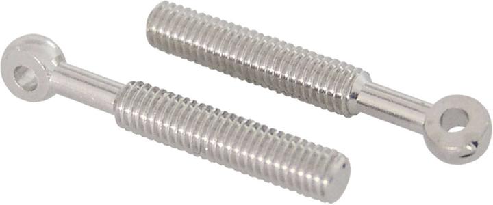 Modellbau Lindinger eyebolts m3 10pcs. brass nickel plated.