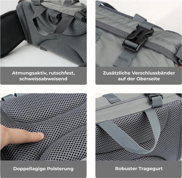 Produktbild Hermex Bauchtasche mit Schultergurten Umhängetasche Schultertasche Hüfttasche