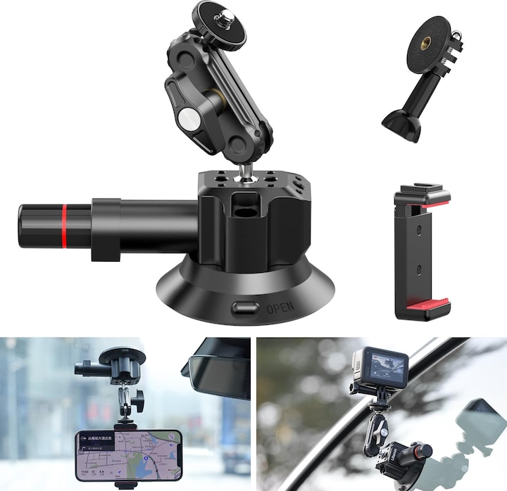 Productafbeelding Ulanzi Silna Przyssawka Uchwyt Na Szybę Metal Do Telefonu / Kamery / Aparatu - Sc-01 (Diverse video accessoires)