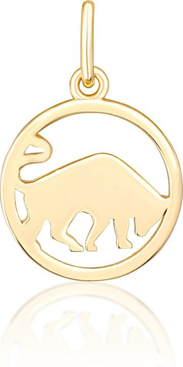 Produktbild JVD Gold-plated Taurus sign pendant SVLP1080X61GOBY (925 Silber & vergoldet)