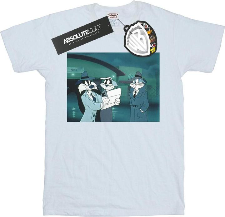 Actual product image Looney Tunes Mens Bugs Bunny Sylvester Letter T-Shirt (4XL)