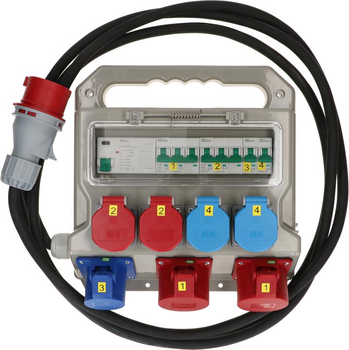 Produktbild Max Hauri Construct Line Baustromverteiler (7 x, Typ 25, CEE 16/5, Typ 23, CEE 16/3)