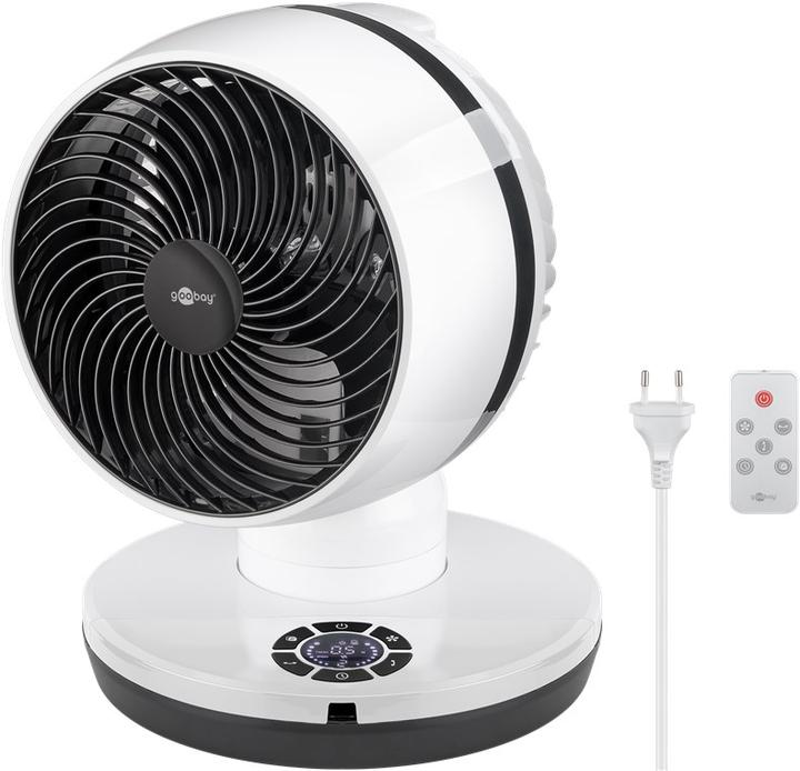 Goobay 9 inch 3D floor fan with remote control and timer (67 dB)