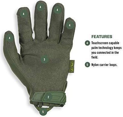 Actual product image Mechanix Wear Gloves Mechanix The Original® Olive Drab 9 / M size. Velcro, artificial leather, TrekDry® (M)