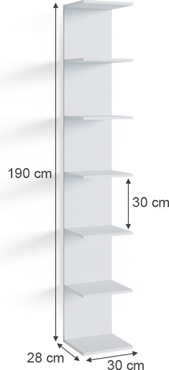 Actual product image Vicco Wall shelf Paolo, White, 28 x 190 cm Set of 2