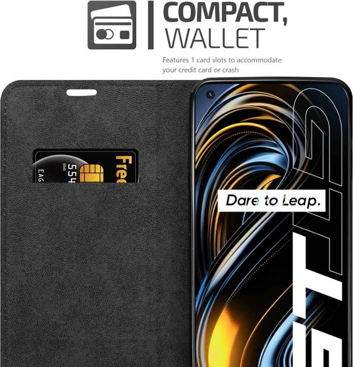 Actual product image Cadorabo Case for Realme GT / GT Neo 2T / Q3 PRO in Book Invis. Magnet Style (Realme GT Neo 2T, Realme Q3 Pro 5G)