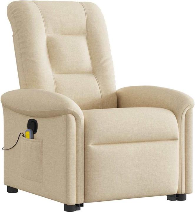 Produktbild vidaXL Massagesessel mit Aufstehhilfe Creme Stoff