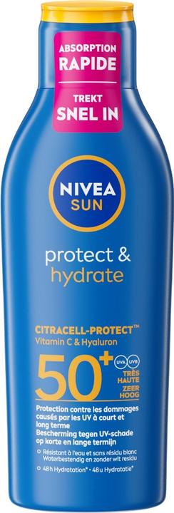 Immagine prodotto NIVEA SUN Protect & Hydrate Latte solare SPF 50+ 200ml (Latte solare, SPF 50+, 200 ml, 200 g)