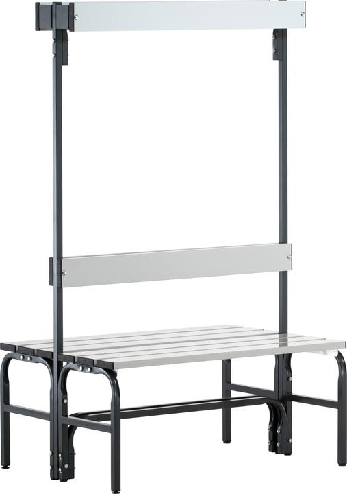 Produktbild Sypro Umkleidebank für Nassräume mit Rückenlehne, doppelseitig (40 cm, 18 cm)