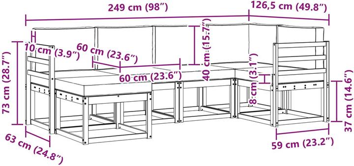 Produktbild vidaXL Outdoor-Sofa
